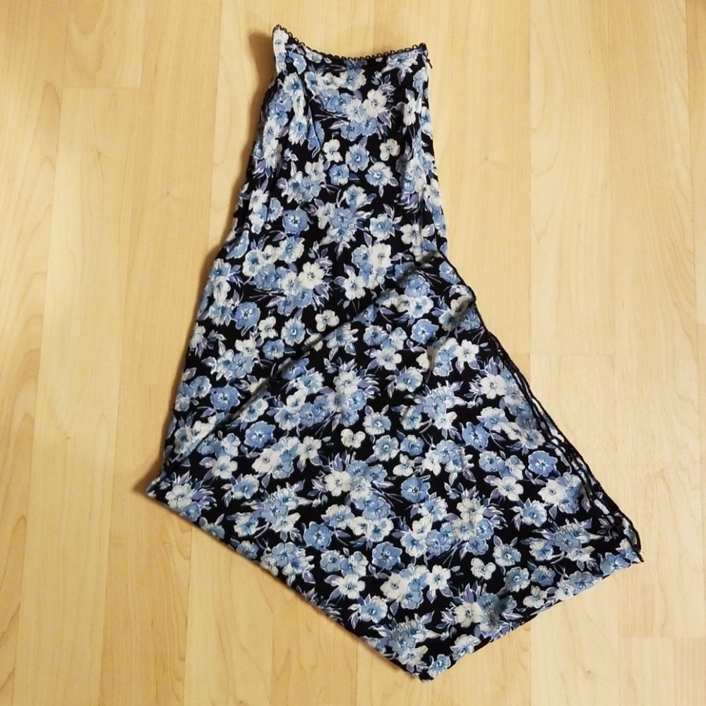 Vintage 90s flower ankle length skirt